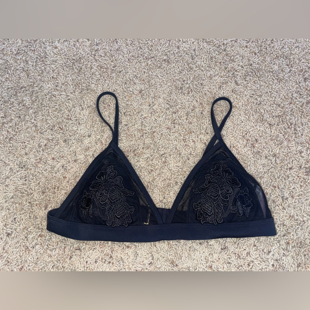 Xhilaration Black Mesh Lace Bralette